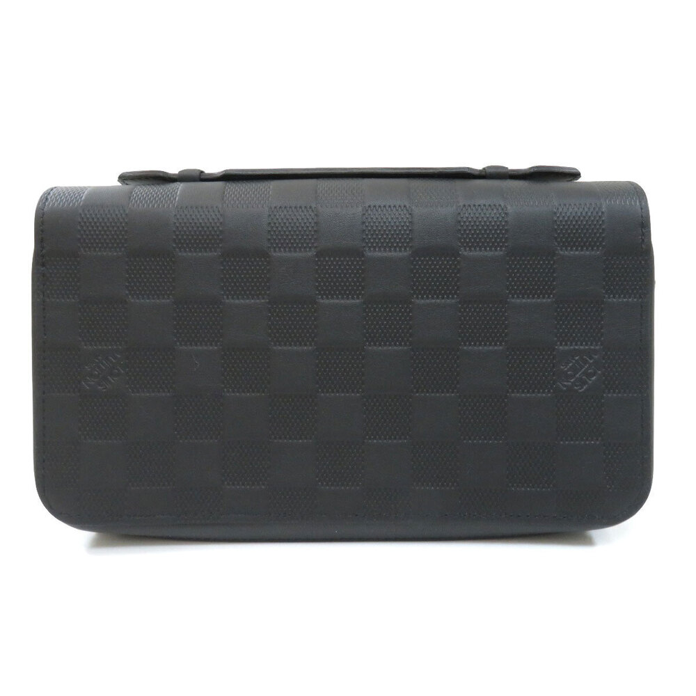 Louis Vuitton Infini Damier Wallet purse Zippy Long coin Brown